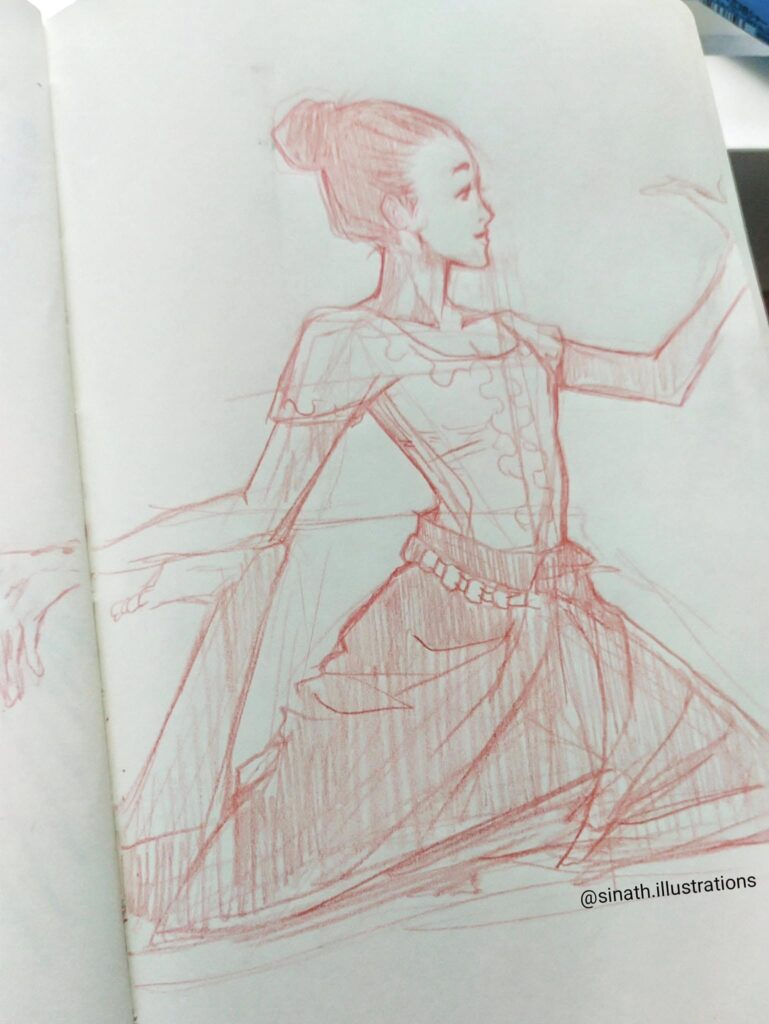 Danseuse khmère qui s&rsquo;entraîne — Sinath Bou