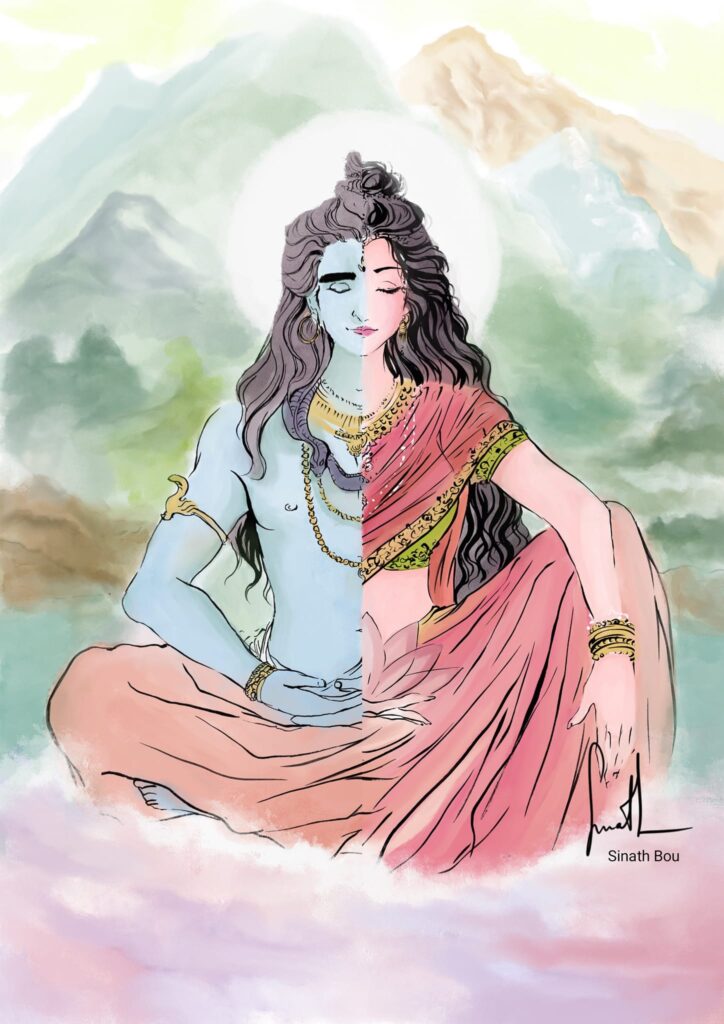 Ardhanarishvara - La forme unifiée de Shiva & Shakti